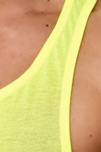 Muscle Shirt Herren Tank Top Neon Gelb
