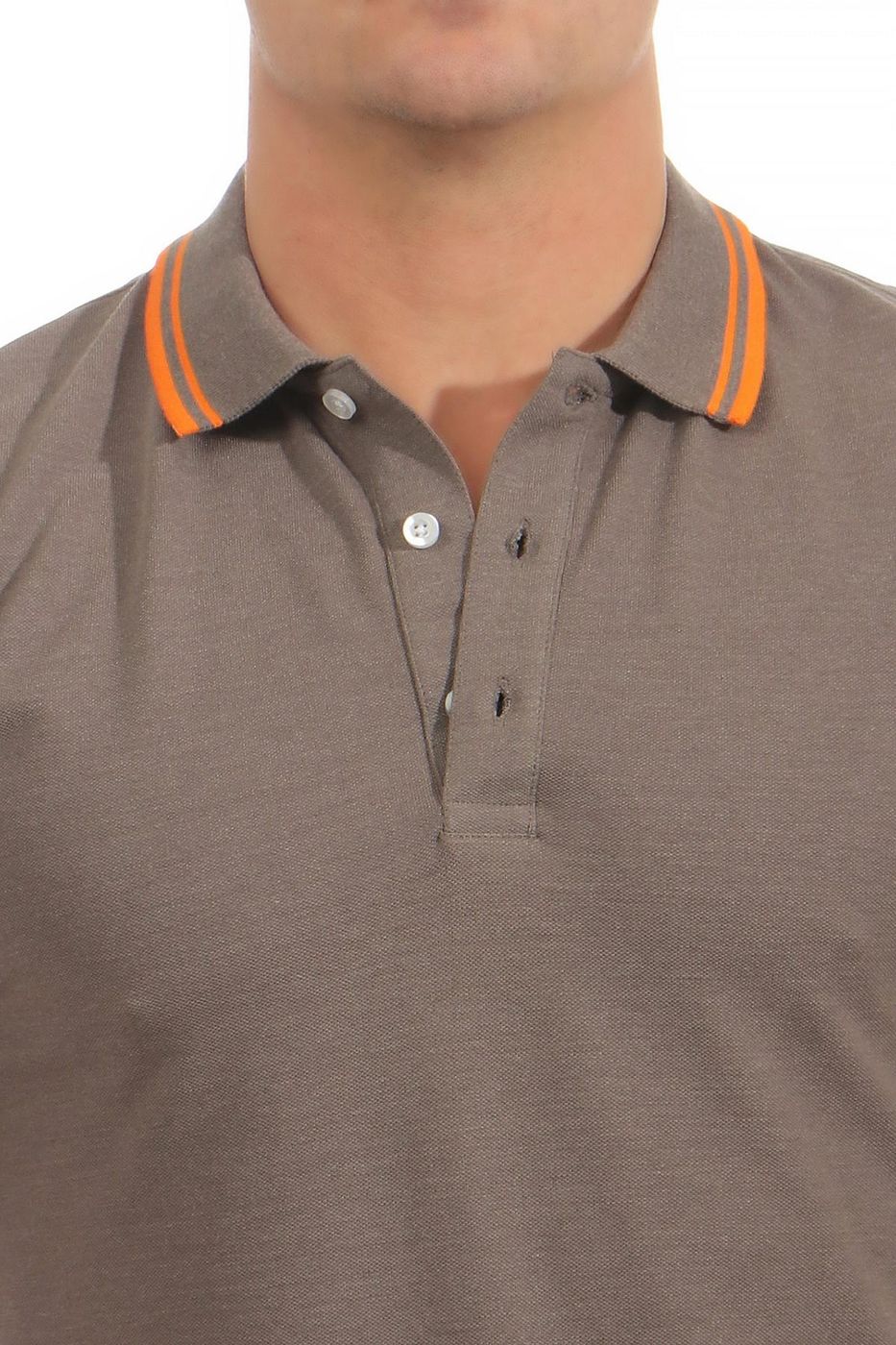 Herren Poloshirt mit 3-Knopfleiste und Kragen robust in Anthrazit