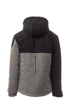 Herren Winterjacke aus Softshell mit abtrennbarer Kapuze in Grau