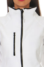 Fleecejacke für Frauen mit praktischen Taschen in Weiß