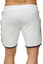 Herren kurze Hose aus reiner Baumwolle in Weiß