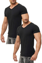 2er Pack T-Shirts Schwarz