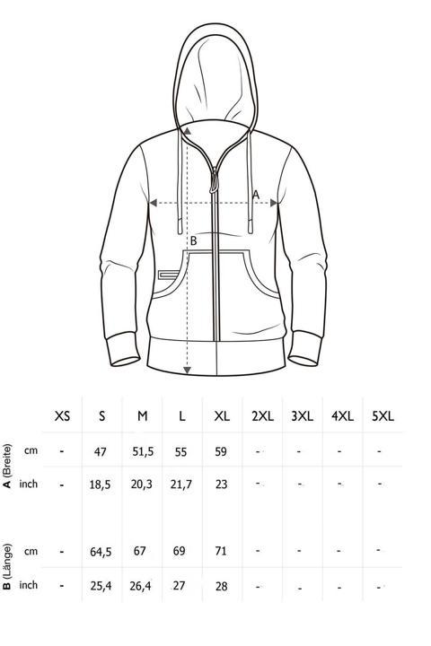 Größentabelle Damen Softshelljacke Gale
