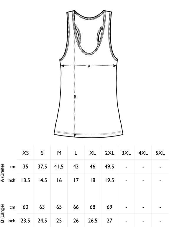 Größentabelle Damen Basic Tank Top